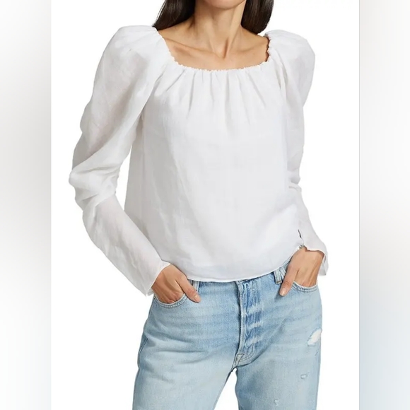 8. NWOT FRAME OFF THE SHOULDER BILLOW TOP - Picture 5 of 10